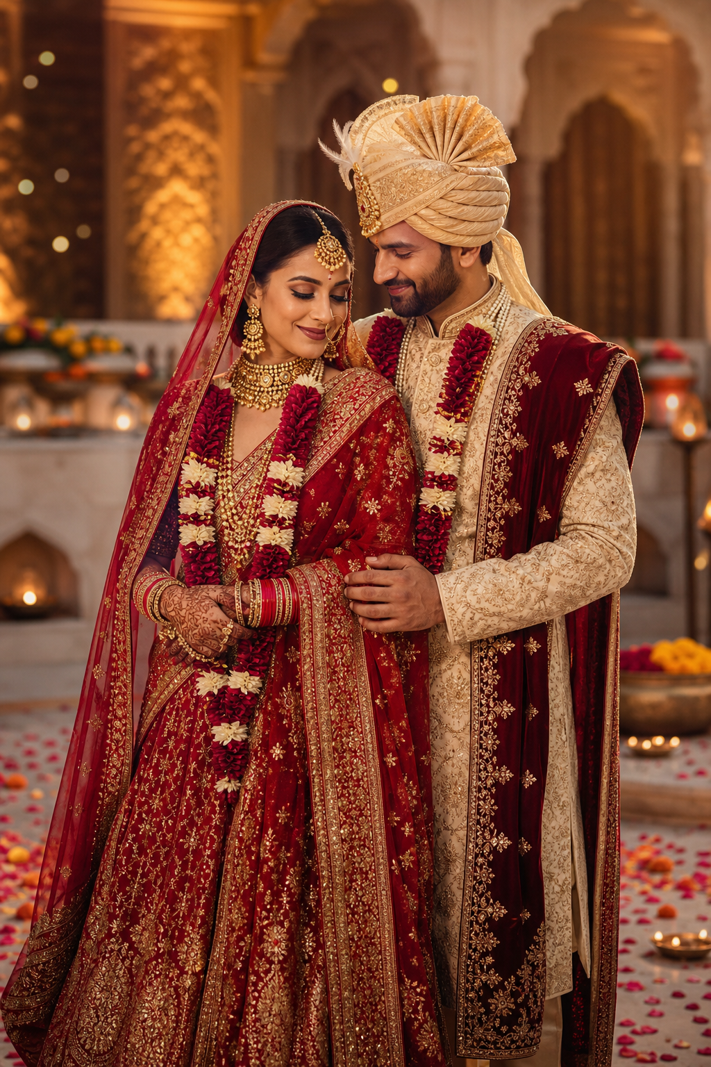 Traditional Indian bride and groom — Subhvivahsanskar